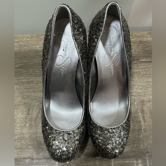 Jessica Simpson Sequin Platform Heels - Picture 5 of 6